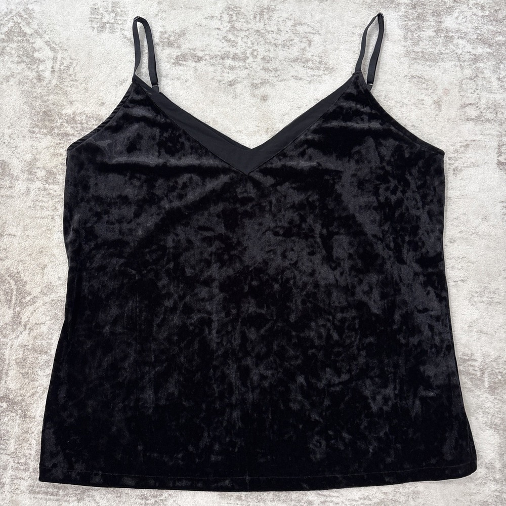 Idyllwind Women's XL Velvet Black Top Dark Fairy Witchy Layering